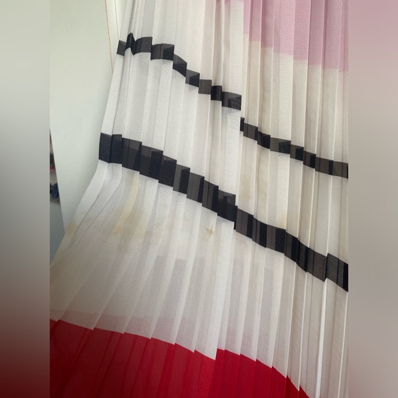 n/nicholas Color Block Pleated Midi Skirt - Picture 4 of 8